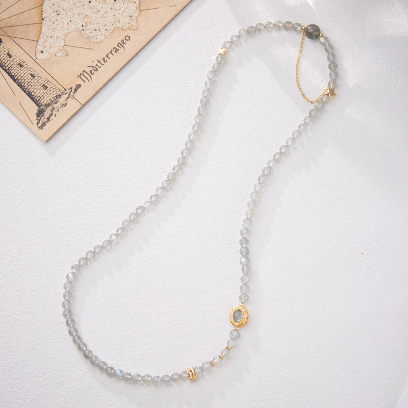 TerraDharma "Spirit Awakening & Moonlit Healing" Natural Moonstone Crystal Bracelet