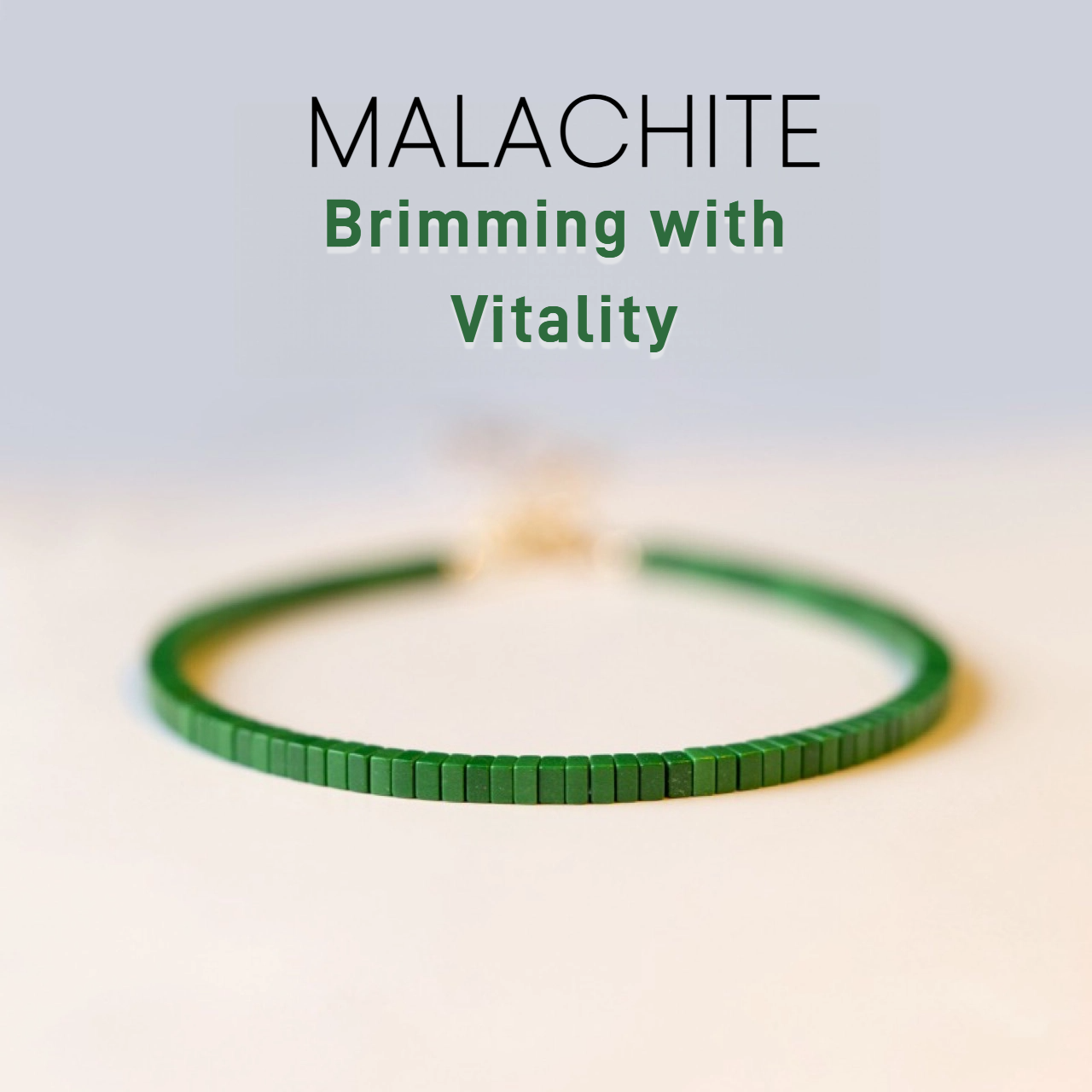Malachite Bracelet (Extremely Thin, Single Circle Geometric Style Bracelet)