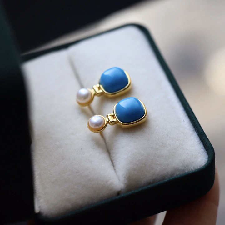 Natural Amarican Pine Stone Earrings