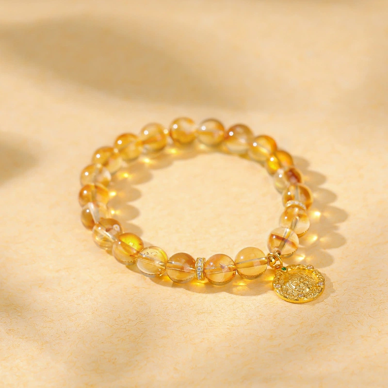 Natural Citrine Bracelet (with Sterling Silver of Yellow Jambhala)