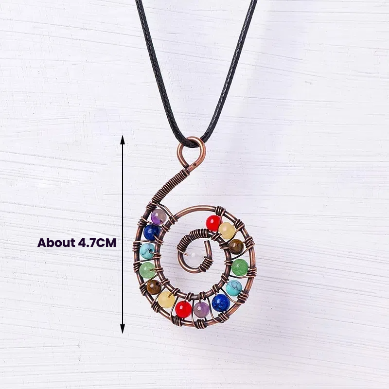 Terra Dharma Chakra Tree of Life Pendant - Crystal Pendant - Healing Crystals -Tree Pendant - TerraDharma