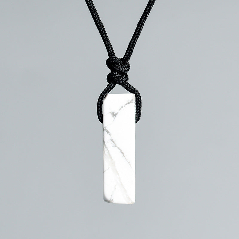 Natural crystal column pendant - TerraDharma