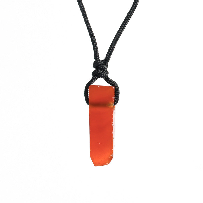 Natural crystal column pendant - TerraDharma