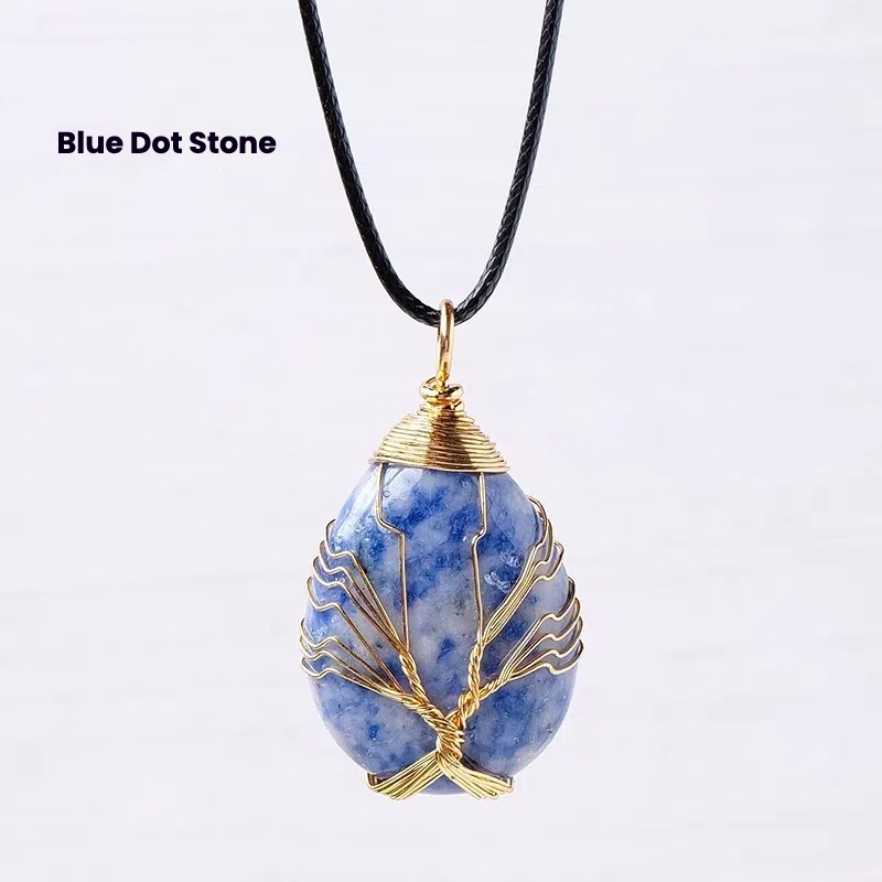 Terra Dharma Natural amethyst water drop pendant - TerraDharma