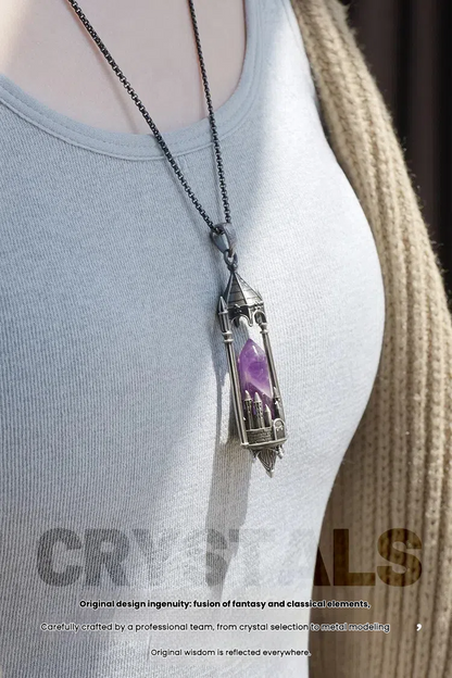 Terra Dharma Natural crystal castle pendant - TerraDharma