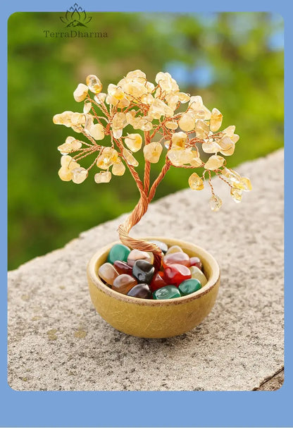 Illuminated Path Citrine November Birthday Tree - TerraDharma