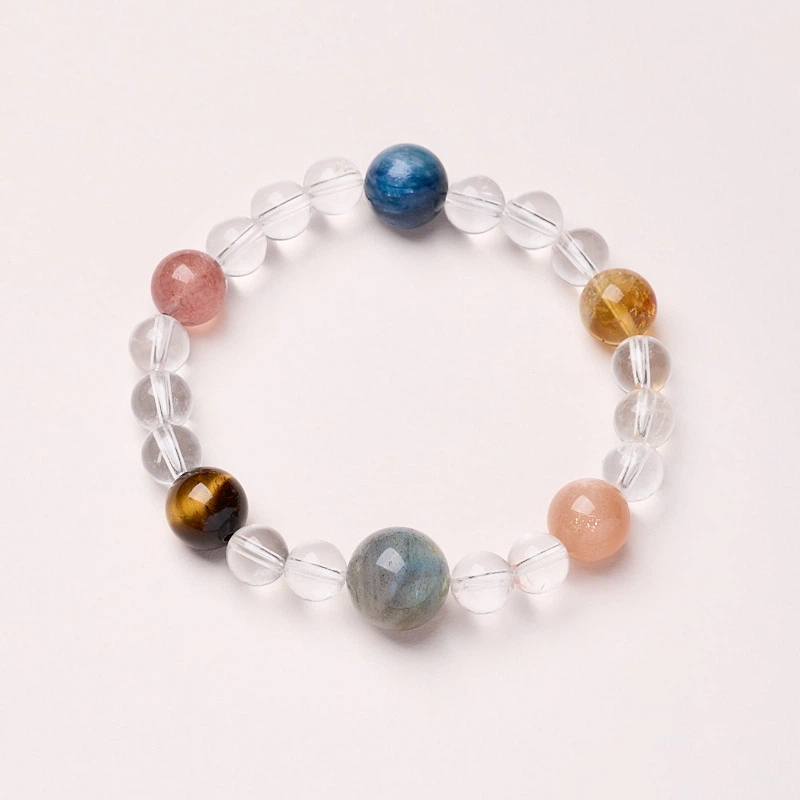 Natural Multi-precious Crystal Bracelet (Piezoelectric crystal)