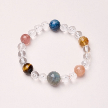 Natural Multi-precious Crystal Bracelet (Piezoelectric crystal)
