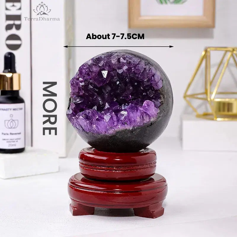 Natural open-mouth smiling amethyst cluster treasure basin - TerraDharma
