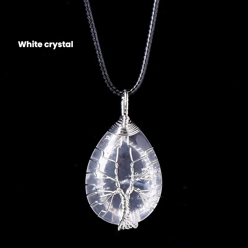 Terra Dharma Natural amethyst water drop pendant - TerraDharma