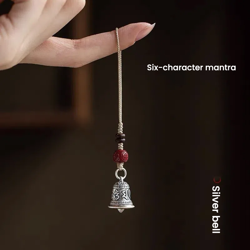 TerraDharma Six-character mantra bell pendant Retro and accessory mobile phone chain(without lanyard) - TerraDharma