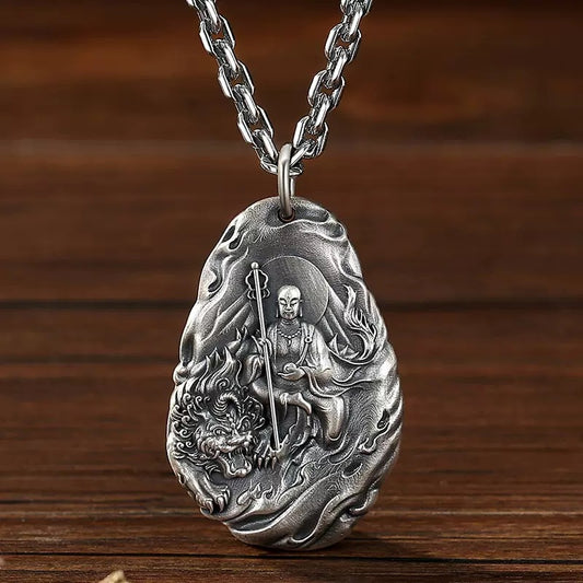 TerraDharma Ksitigarbharaja Silver pendant - TerraDharma