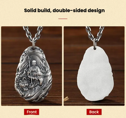 TerraDharma Ksitigarbharaja Silver pendant - TerraDharma