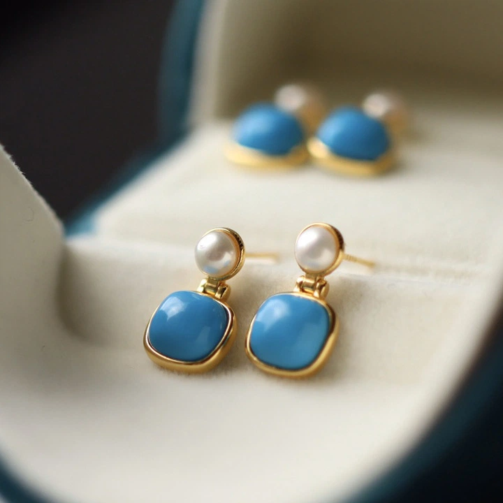 Natural Amarican Pine Stone Earrings