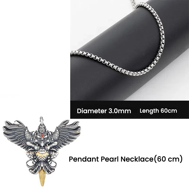 TerraDharma Traditional in Tibet Great Peng Golden-winged bird necklace - TerraDharma