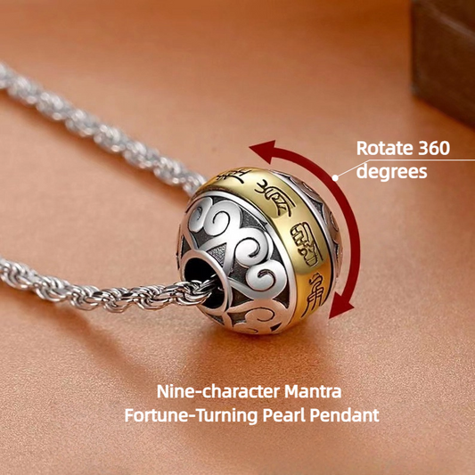 Nine-character Mantra Fortune-Turning Pearl Pendant
