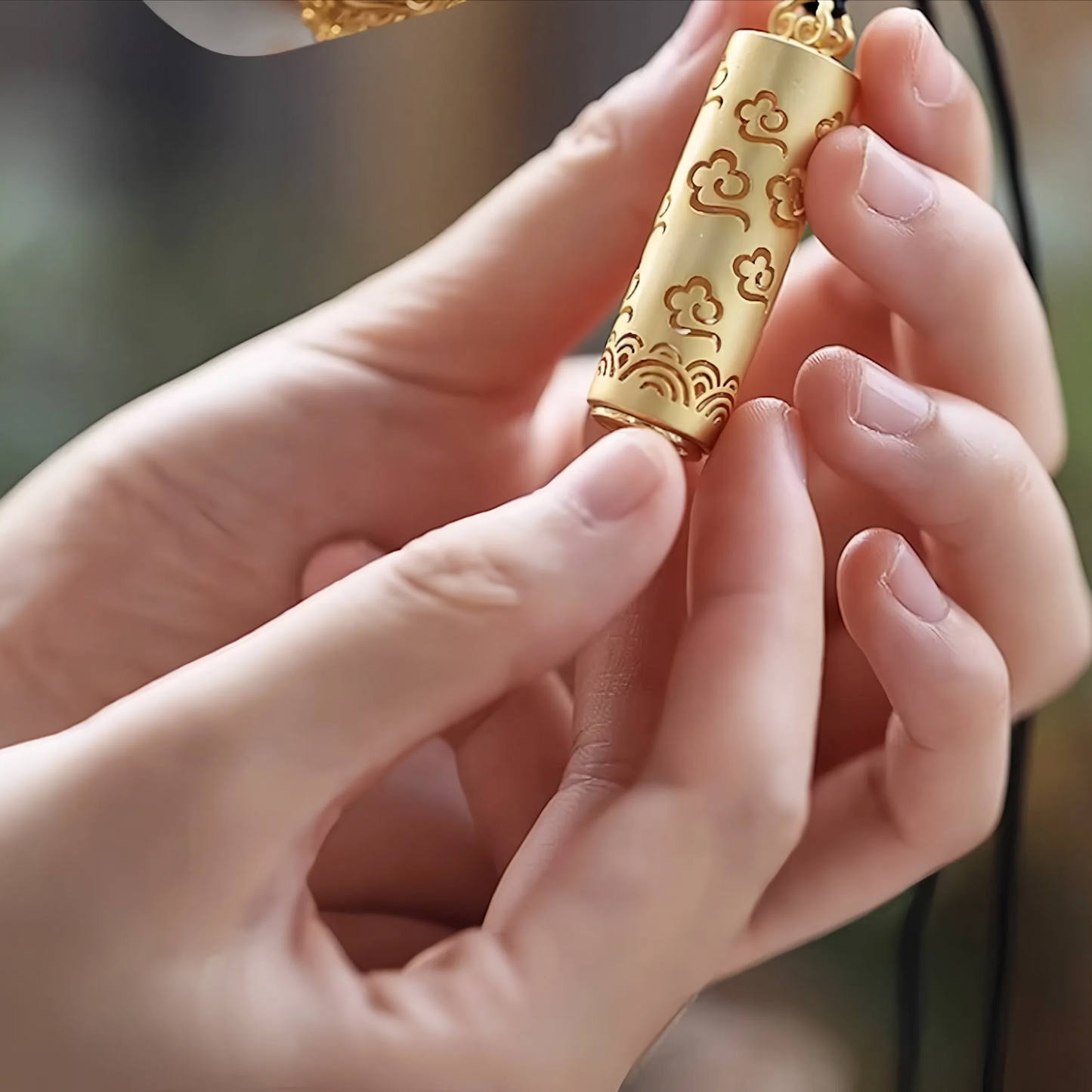 Natural mugwort herbal Fragrance Pill Feng Shui pendant TerraDharma