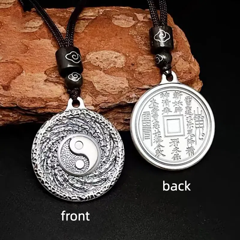 TerraDharma Tai Chi God of Wealth and Mountain Spirit Pendant - TerraDharma