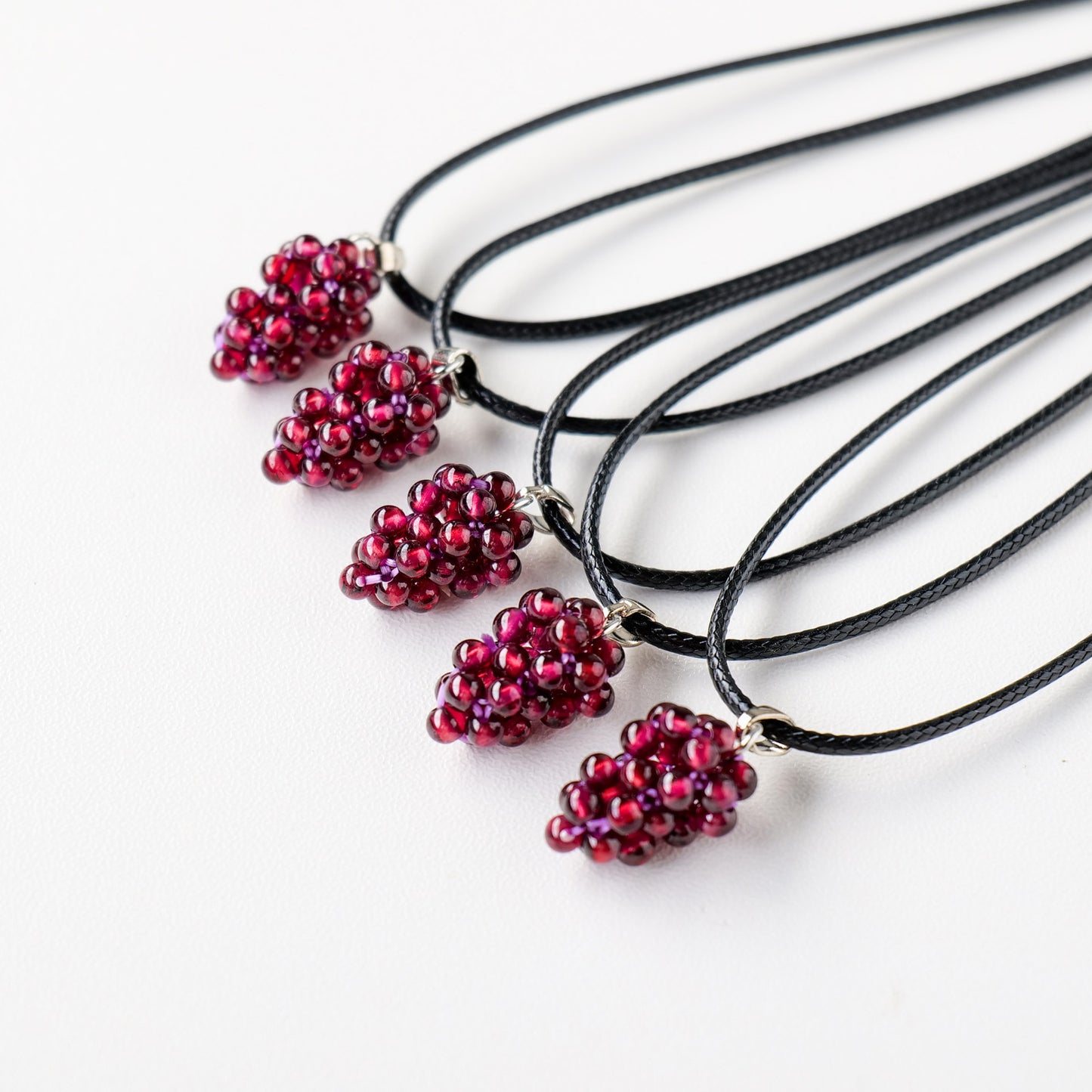 Terra Dharma Garnet Grape Pendant - Garnet Grape Earring - Crystal Grape - Crystal Gifts - TerraDharma