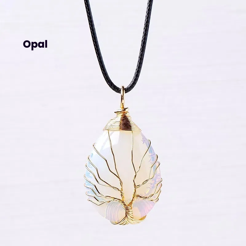 Terra Dharma Natural amethyst water drop pendant - TerraDharma