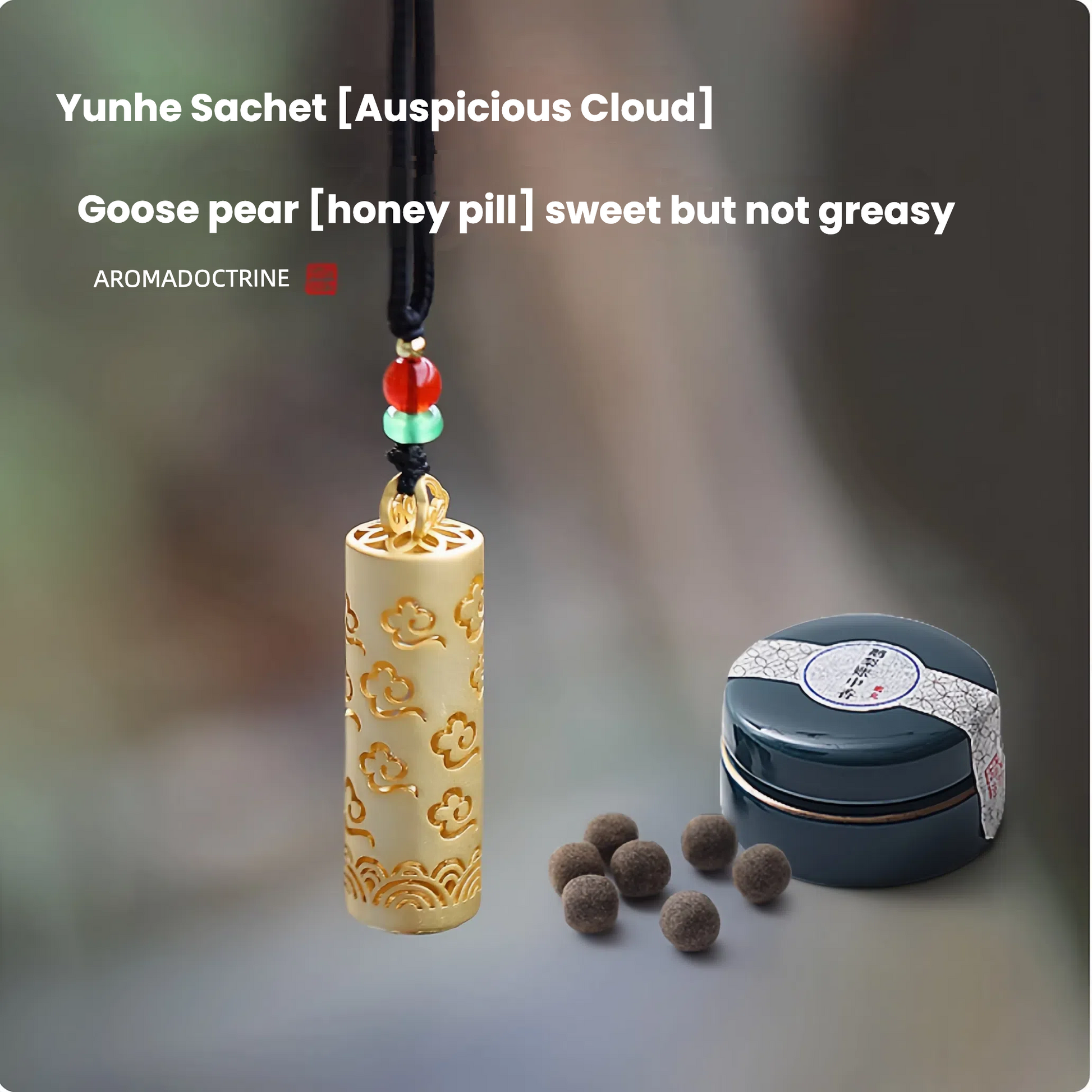 Natural mugwort herbal Fragrance Pill Feng Shui pendant TerraDharma