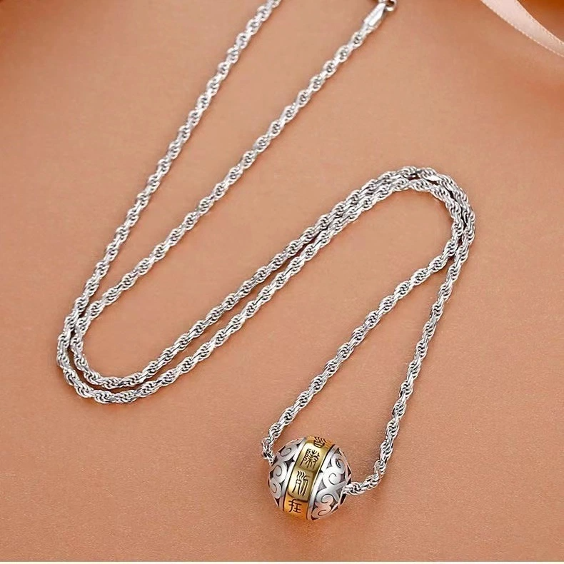 Nine-character Mantra Fortune-Turning Pearl Pendant