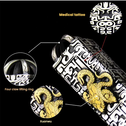 A pendant featuring the mythical auspicious beasts of the Four Symbols: the Blue Dragon, the White Tiger, the Vermilion Bird and the Black Tortoise - TerraDharma