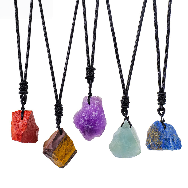 Natural crystal rough stone pendant - TerraDharma