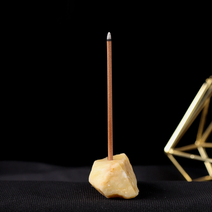 Natural Crystal Raw Stone Incense Holder