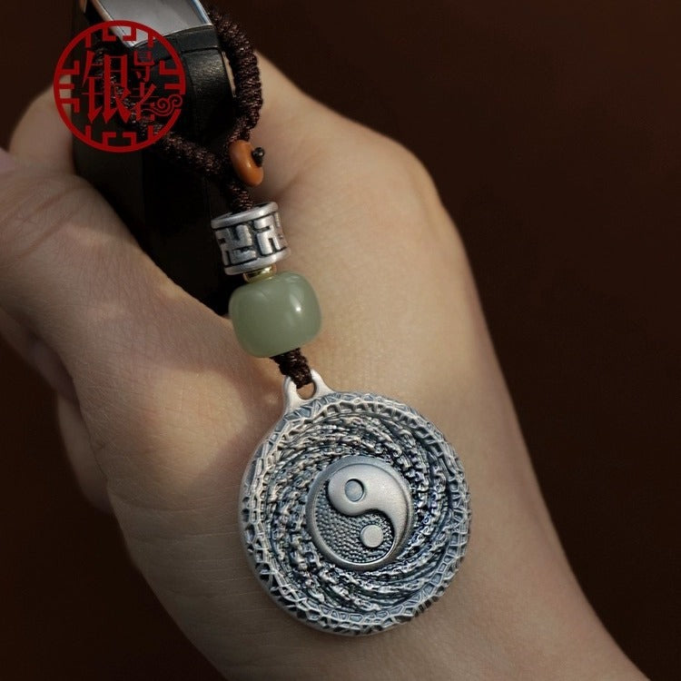 TerraDharma Tai Chi God of Wealth and Mountain Spirit Pendant - TerraDharma