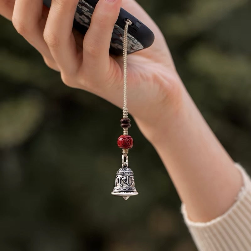 TerraDharma Six-character mantra bell pendant Retro and accessory mobile phone chain(without lanyard) - TerraDharma