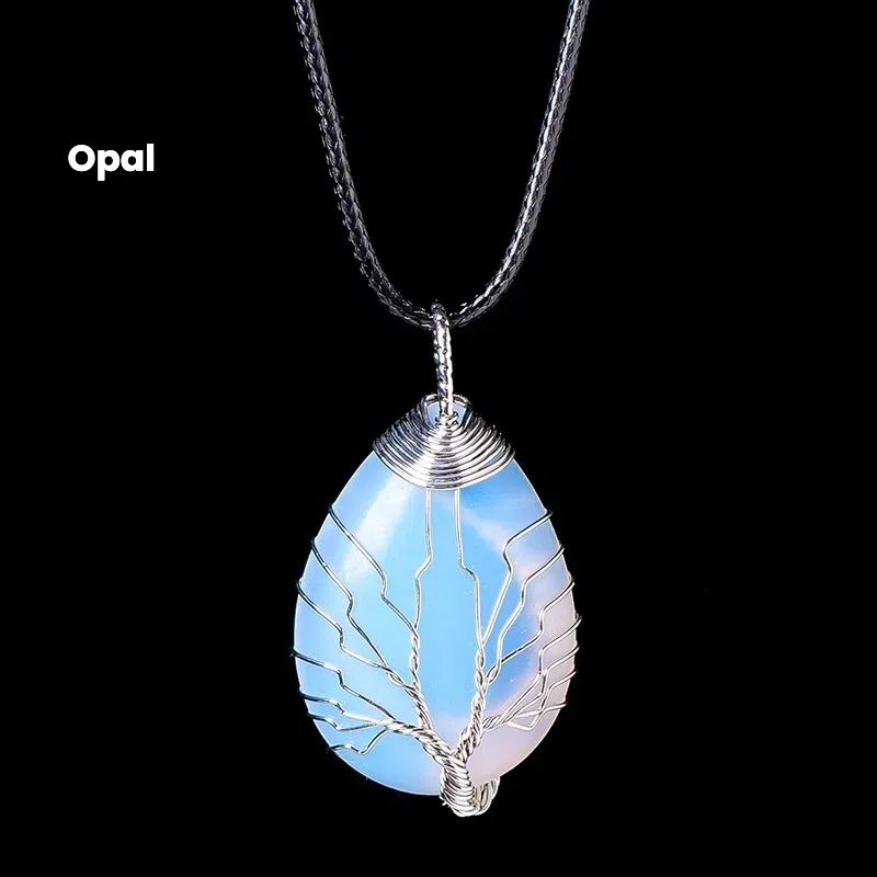 Terra Dharma Natural amethyst water drop pendant - TerraDharma