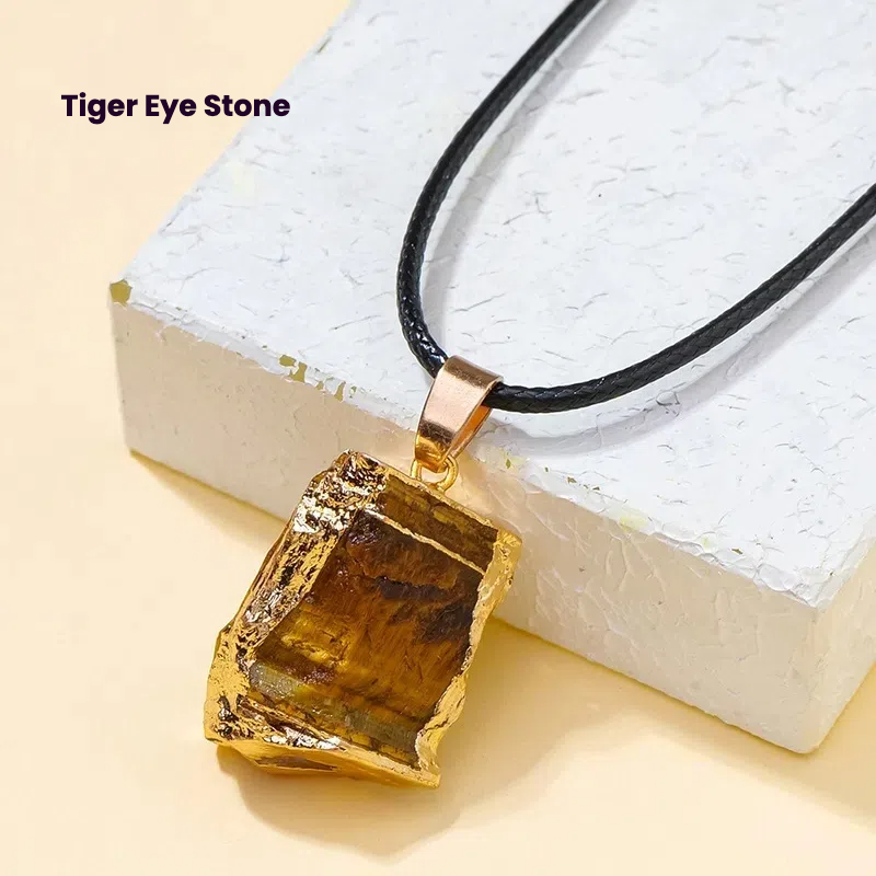 Terra Dharma Natural Crystal Quartz Raw Crystal Necklace,Rose quartz/Amethyst/Citrine/Aventurine Pendant necklace,Crystal Jewelry - TerraDharma