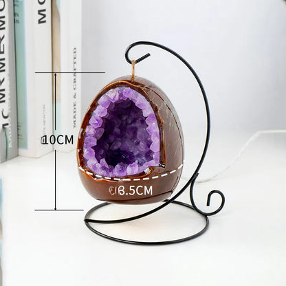 Amethyst Crystal USB Night Light – Tranquil Energy Lamp for Meditation, Ambiance, Home & Office Décor, Housewarming Gift - TerraDharma
