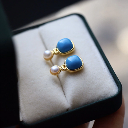 Natural Amarican Pine Stone Earrings