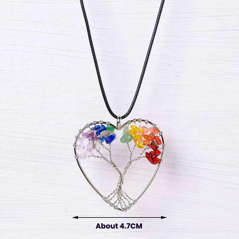 Terra Dharma Chakra Tree of Life Pendant - Crystal Pendant - Healing Crystals -Tree Pendant - TerraDharma