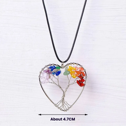 Terra Dharma Chakra Tree of Life Pendant - Crystal Pendant - Healing Crystals -Tree Pendant - TerraDharma
