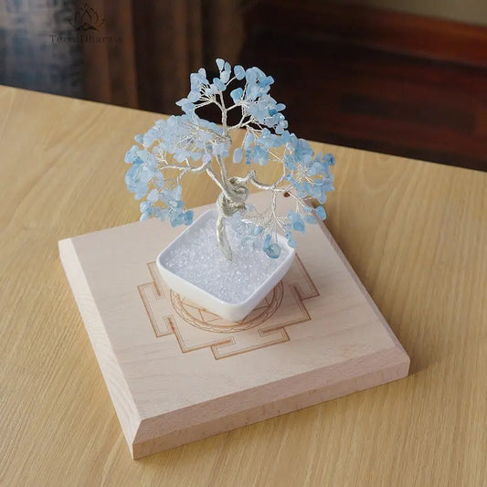 Joyful Radiance Aquamarine March Birthday Tree - TerraDharma