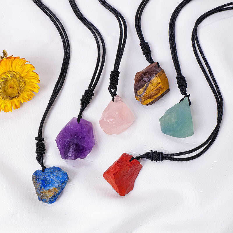 Natural crystal rough stone pendant - TerraDharma