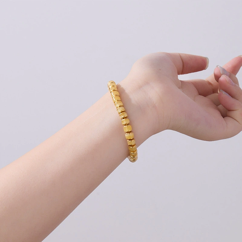 TerraDharma "Nurturing Fortune & Radiant Harmony" Natural Barrel-shaped Beads of Amber Bracelet