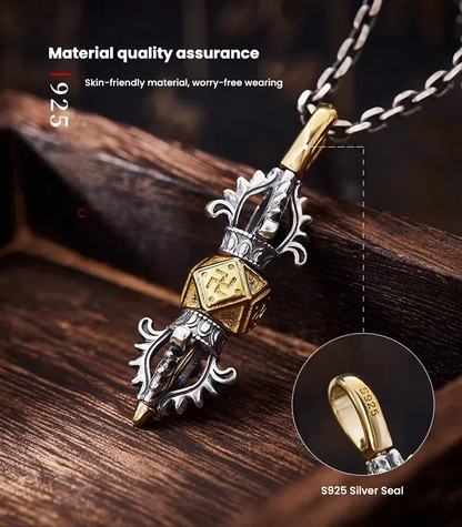 TerraDharma cooper-plating silver [Five-Cobalt Vajra] pendant - TerraDharma