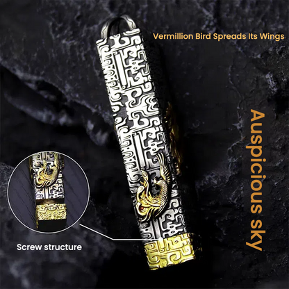 A pendant featuring the mythical auspicious beasts of the Four Symbols: the Blue Dragon, the White Tiger, the Vermilion Bird and the Black Tortoise - TerraDharma