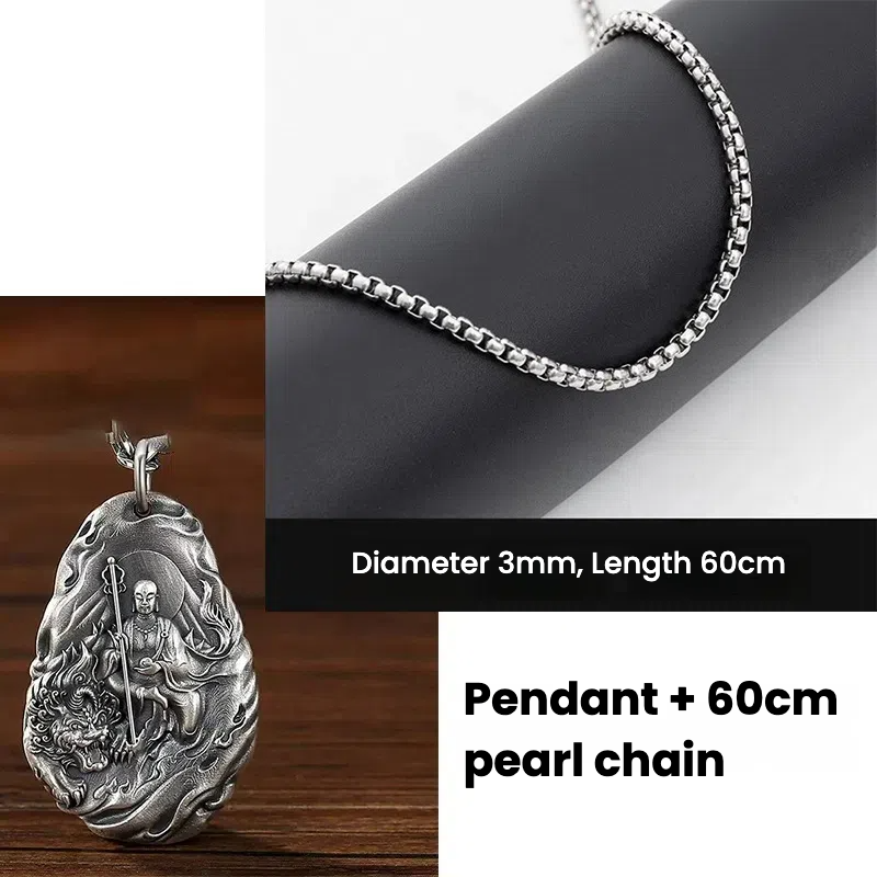 TerraDharma Ksitigarbharaja Silver pendant - TerraDharma