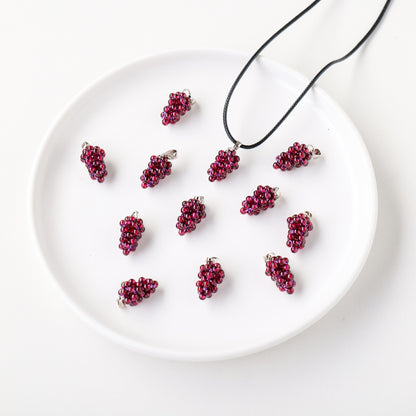 Terra Dharma Garnet Grape Pendant - Garnet Grape Earring - Crystal Grape - Crystal Gifts - TerraDharma