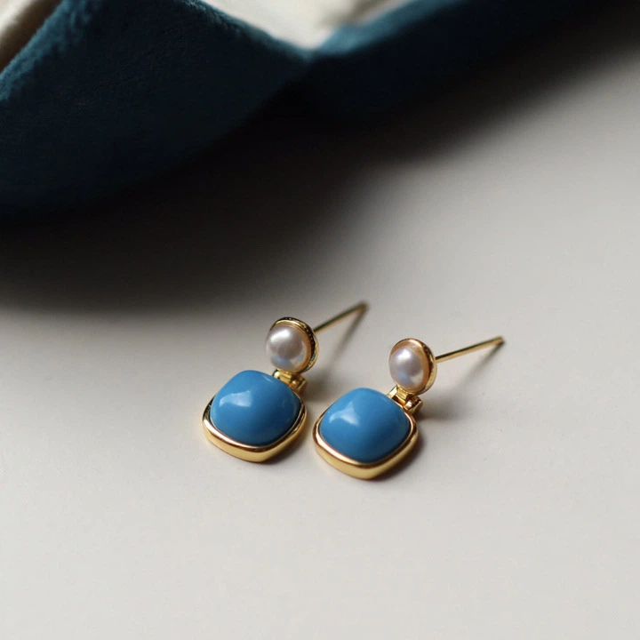 Natural Amarican Pine Stone Earrings