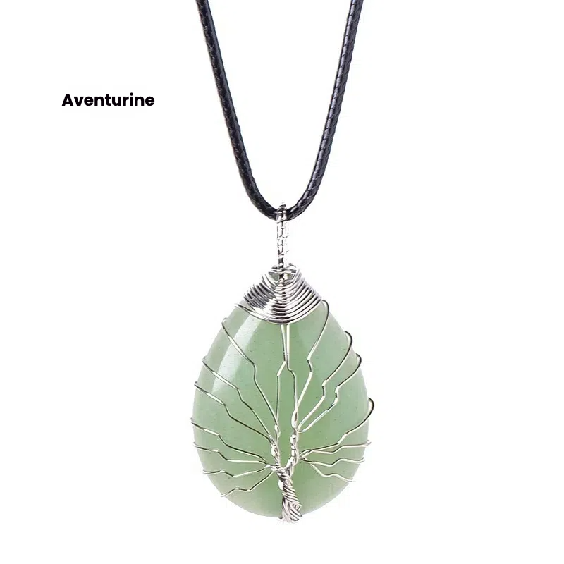 Terra Dharma Natural amethyst water drop pendant - TerraDharma