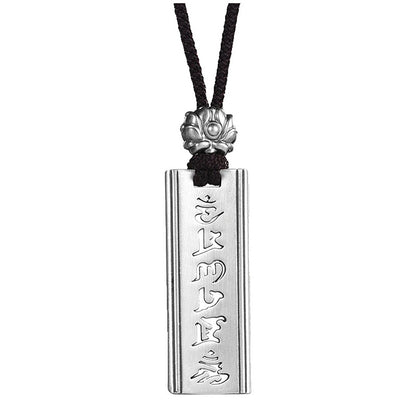 TerraDharma Six-character mantra cooper-plating silver pendant - TerraDharma