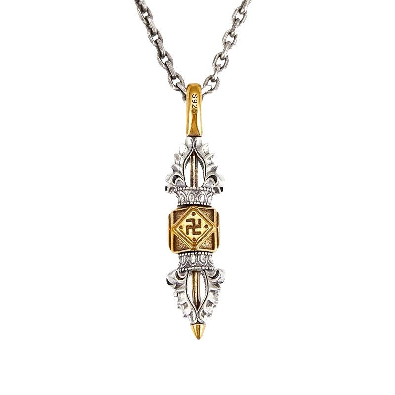 TerraDharma cooper-plating silver [Five-Cobalt Vajra] pendant - TerraDharma
