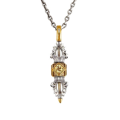TerraDharma cooper-plating silver [Five-Cobalt Vajra] pendant - TerraDharma
