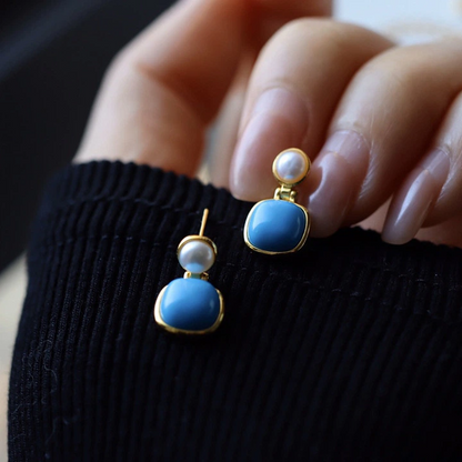 Natural Amarican Pine Stone Earrings